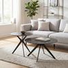 SOFFBORD CONTI - svart, Modern, metall/glas (70/55/70/55/38/48cm) - Mömax
