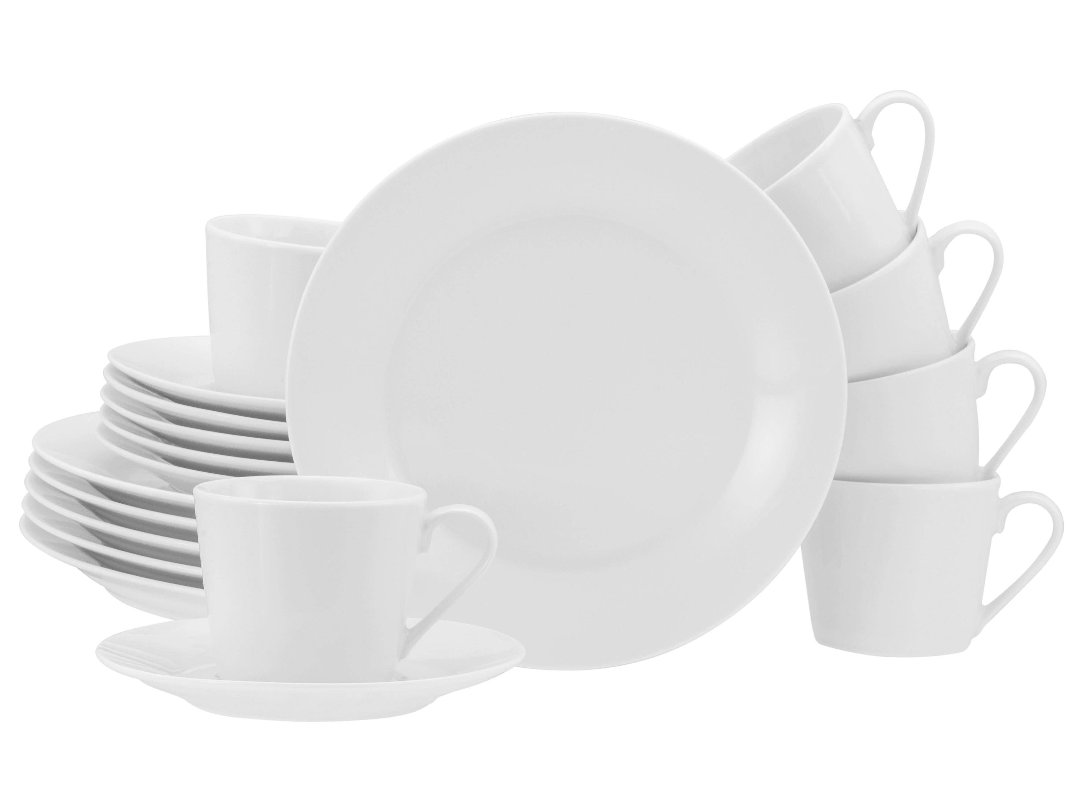 Kavni Servis Base, 18-Delni - bela, Basics, keramika - Creatable