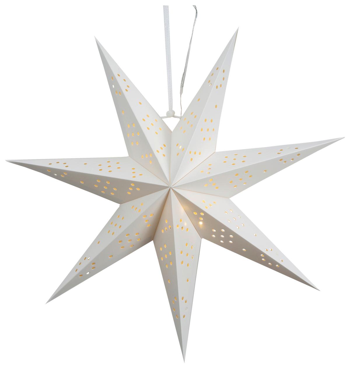 Okrasna Led-svetilka Yasi - bela, papir/kovina (42cm) - Mömax