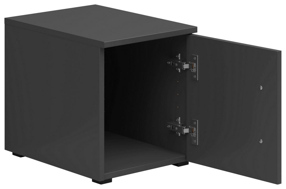 Aufsatzschrank Multistauraum Graphitfarben - Graphitfarben/Schwarz, MODERN, Holzwerkstoff/Kunststoff (30/35/40cm) - Mömax