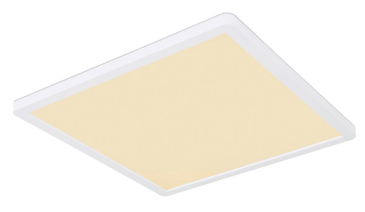 LED-DECKENLEUCHTE SAPANA L: 29,4 CM WEISS - Weiss/Opal, Basics, Kunststoff (29,4/29,4/2,5cm) - Globo