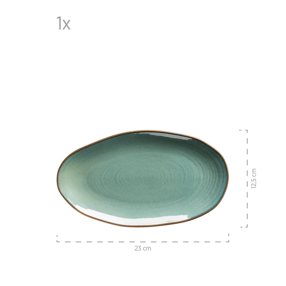 Servierplatten-set Servierplattenset, 934084 - Türkis/Grün, Basics, Keramik - Mäser