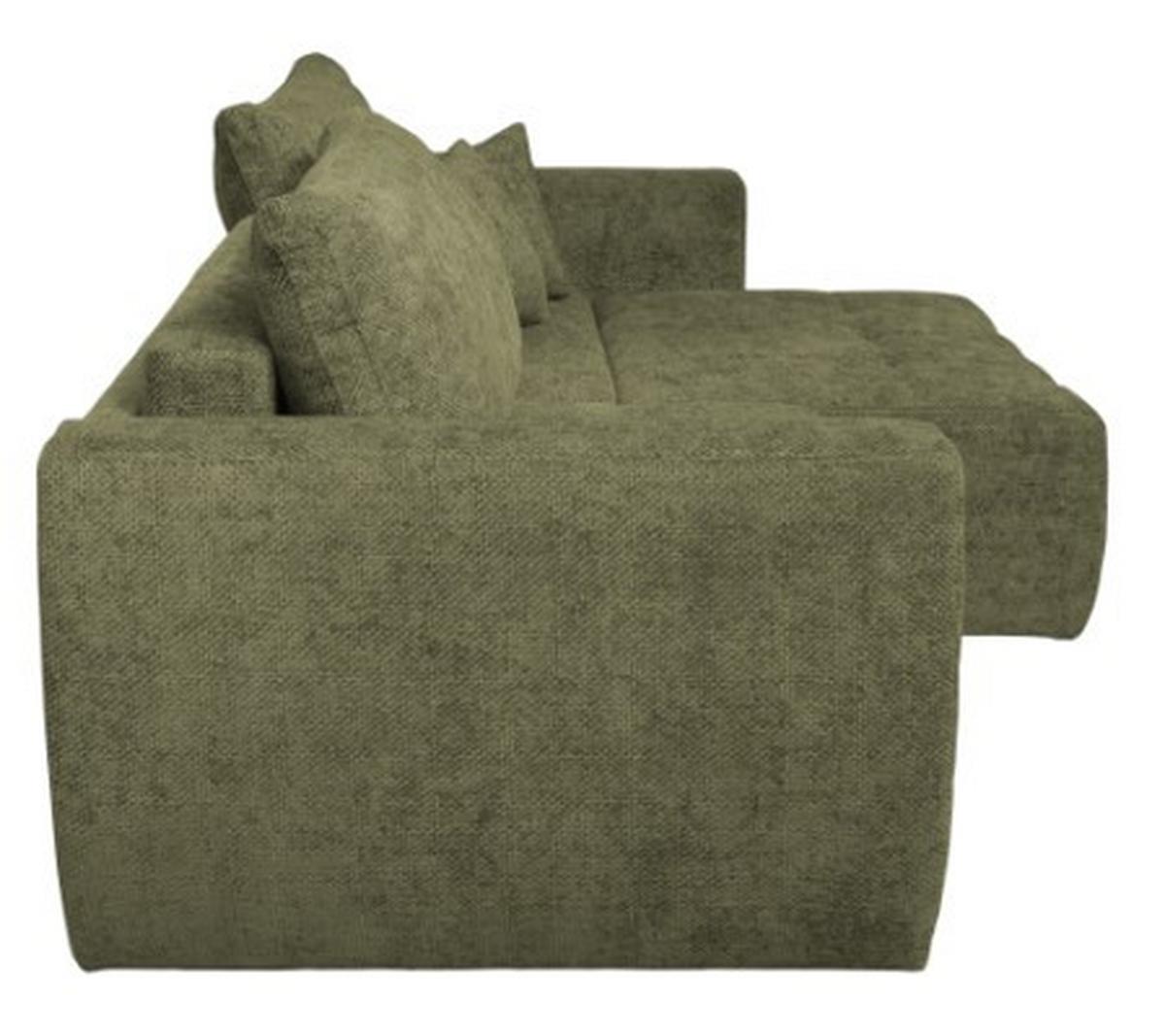 Canapea extensibila BALI - măsliniu/gri, Modern, lemn/textil (245/74-90/104cm) - Luca Bessoni