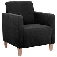 SESSEL MILLA - Schwarz/Naturfarben, Design, Holz/Textil (71/81/70cm) - Max Winzer