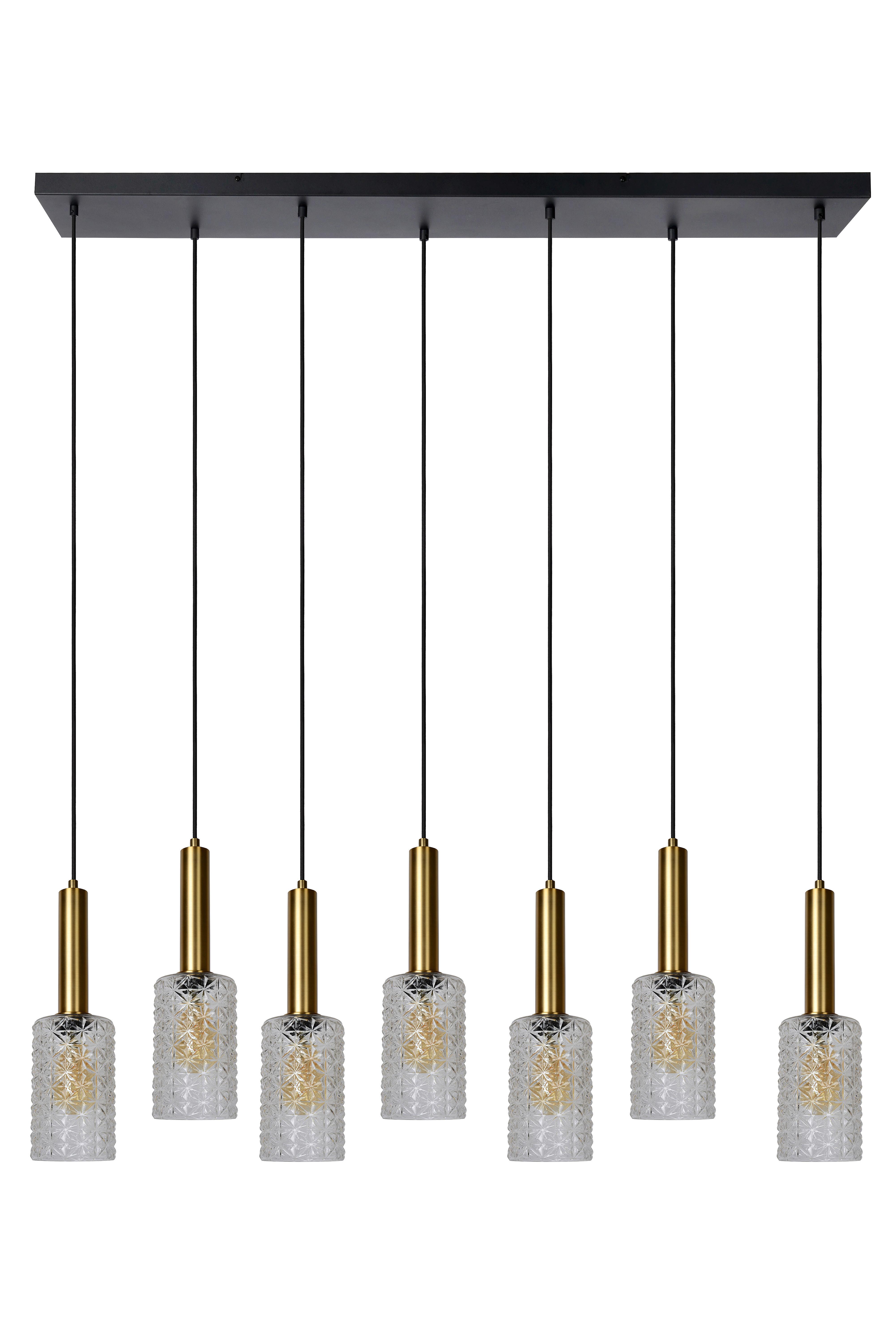 LAMPA WISZĄCA 45498/07/60 CORALIE - przezroczysty, Design, szkło (132/25/150cm) - Lucide