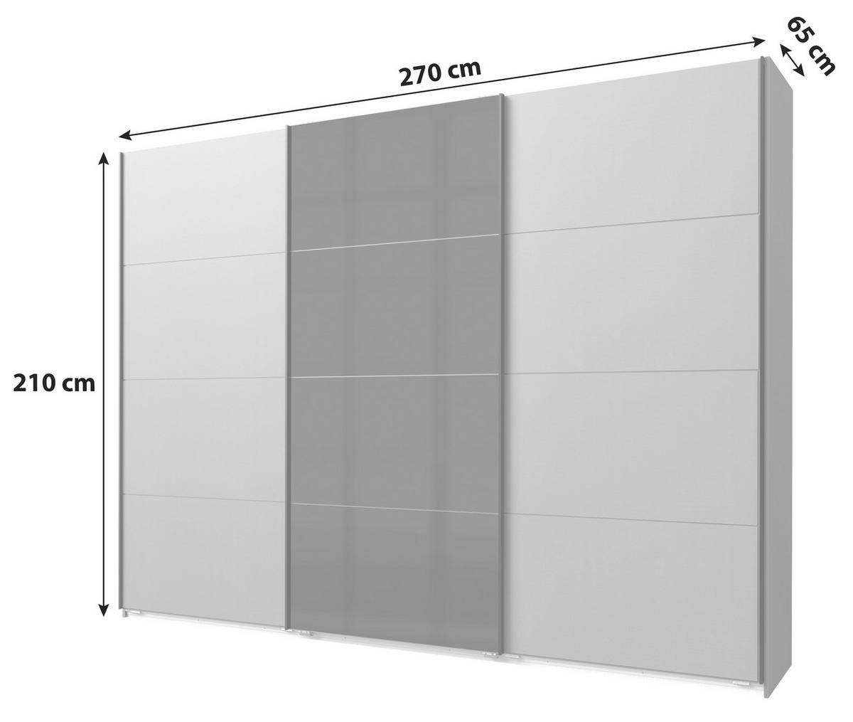 DULAP USI CULISANTE ERNESTO - grafit/negru, Basics, material pe bază de lemn (270/210/65cm) - Modern Living