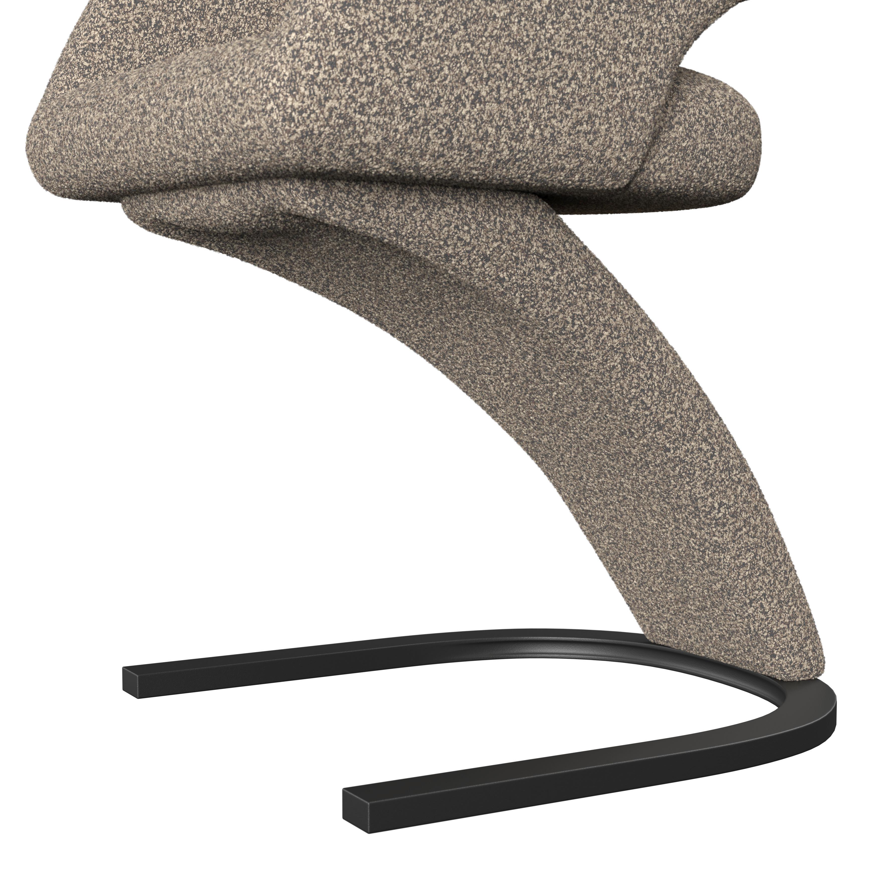 STOL MED ARMSTÖD ARIA - Schwarzbraun/svart, Modern, metall/trä (54/82/62cm) - Bessagi Home