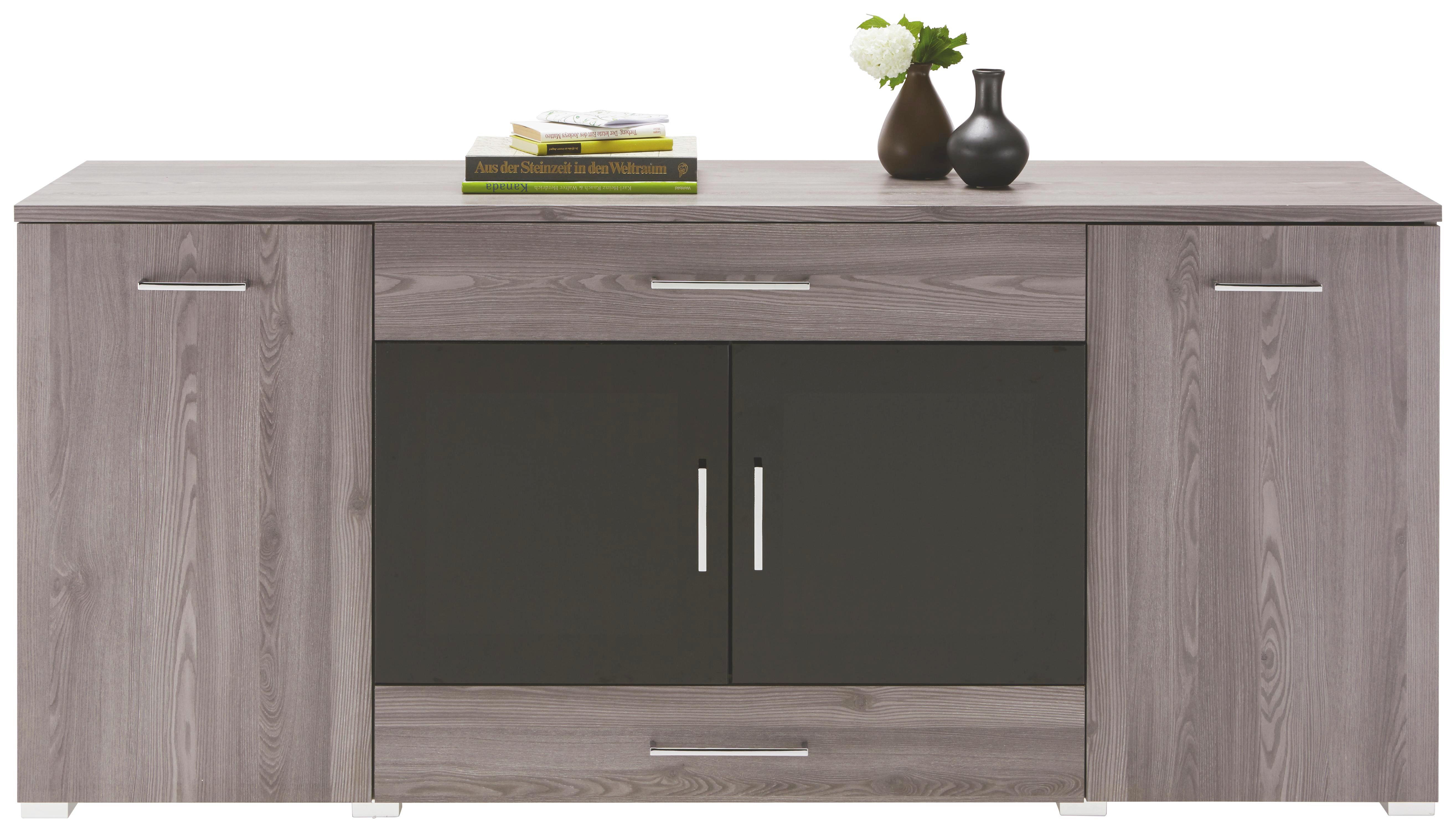 Sideboard in Lärchefarben - Chromfarben/Silberfarben, MODERN, Holzwerkstoff/Kunststoff (180/81/45cm) - Premium Living
