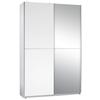 Ormar S Kliznim Vratima Slim - bijela/srebrne boje, Basics, staklo (125/195,5/38cm) - Modern Living