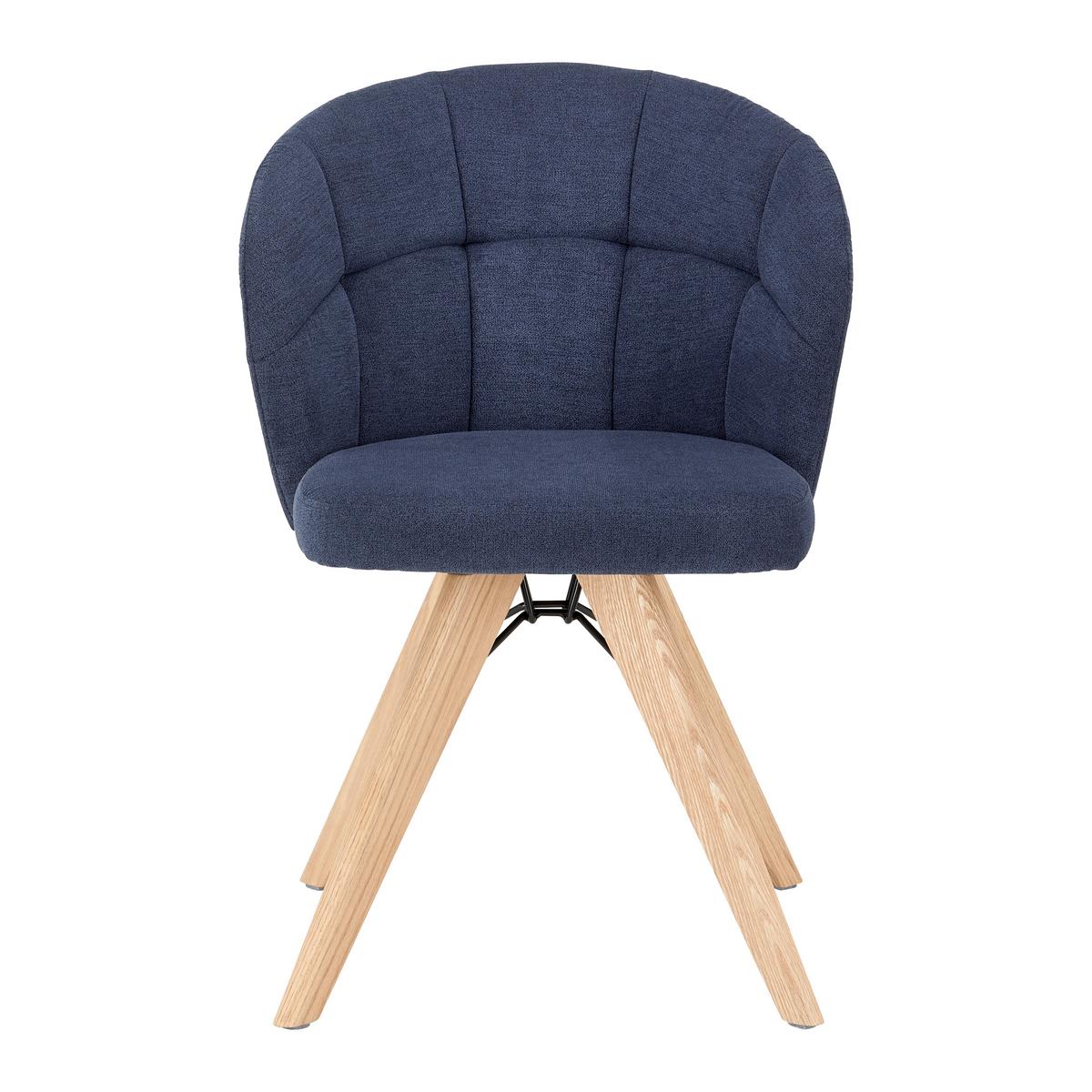 KRZESŁO MAXY - niebieski, Modern, metal/drewno (56/79,5/59,5cm) - Bessagi Home