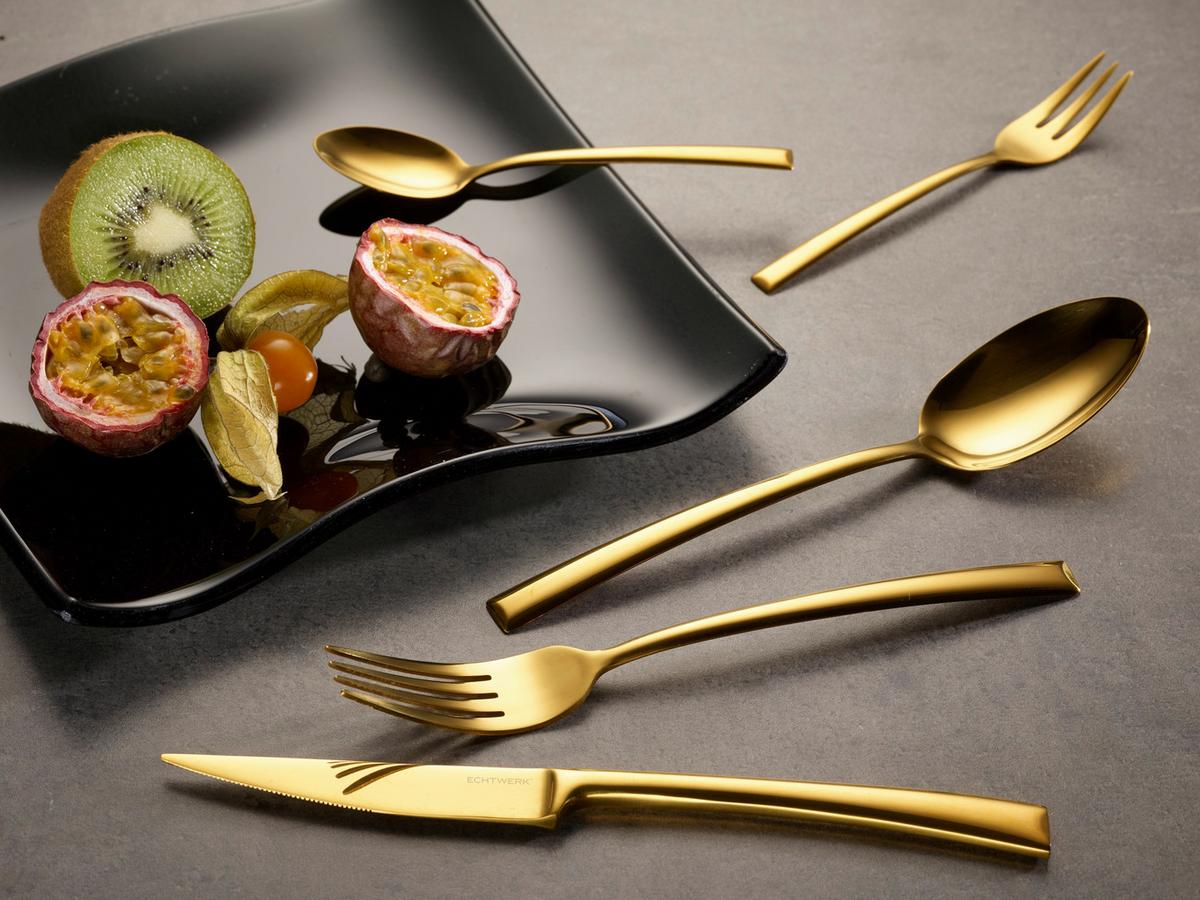 Jedilni Pribor Avelino, 30-Delni - zlate barve, Design, kovina (35,5/25,5/5cm) - Echtwerk