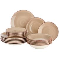 Tafelservice Inka Beige 18-teilig - Beige, KONVENTIONELL, Keramik - Based