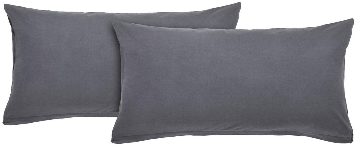 Set de huse de pernă Basic - antracit, Konventionell, textil (50/70cm) - Modern Living