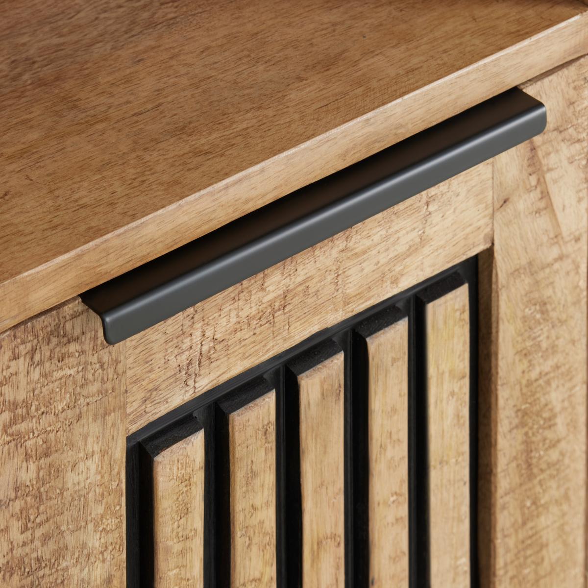 Waschbeckenunterschrank Everest Naturfarben/Schwarz - Schwarz/Naturfarben, Natur, Holz/Metall (60/60/32cm) - Mömax