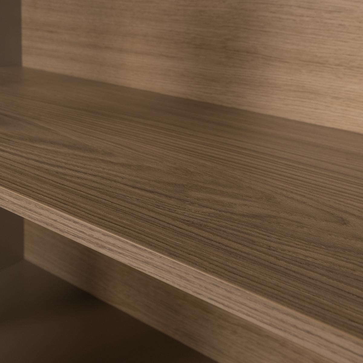 Regal Casa Schlammfarben - Schlammfarben, Design, Glas/Holz (101/236/40cm) - Livetastic