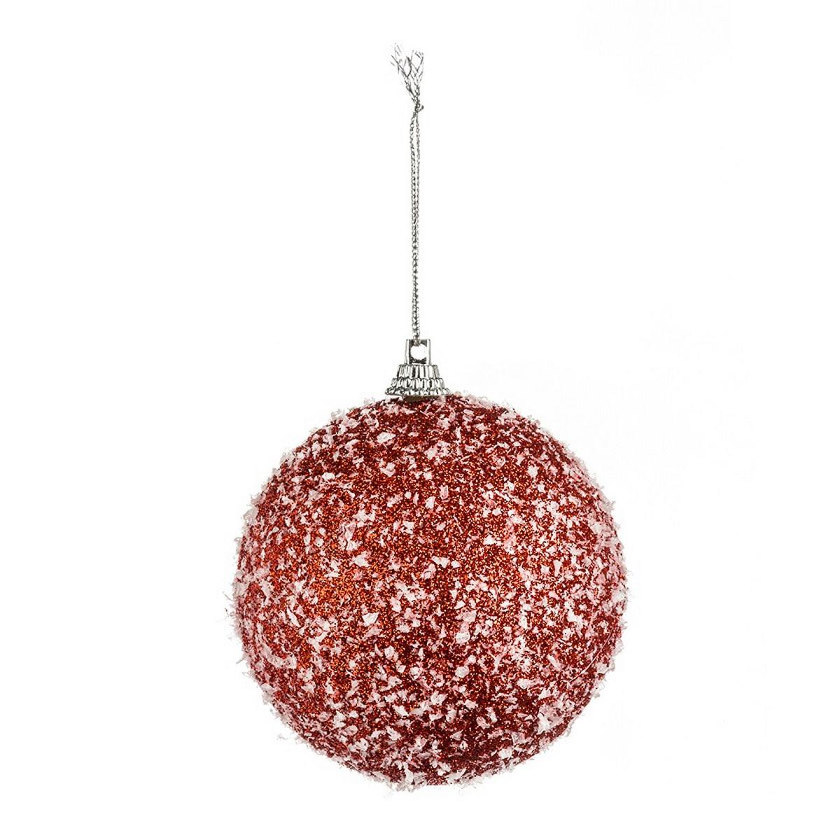 Glob de Crăciun Flist Ball - alb/roșu, Modern, plastic (8cm)