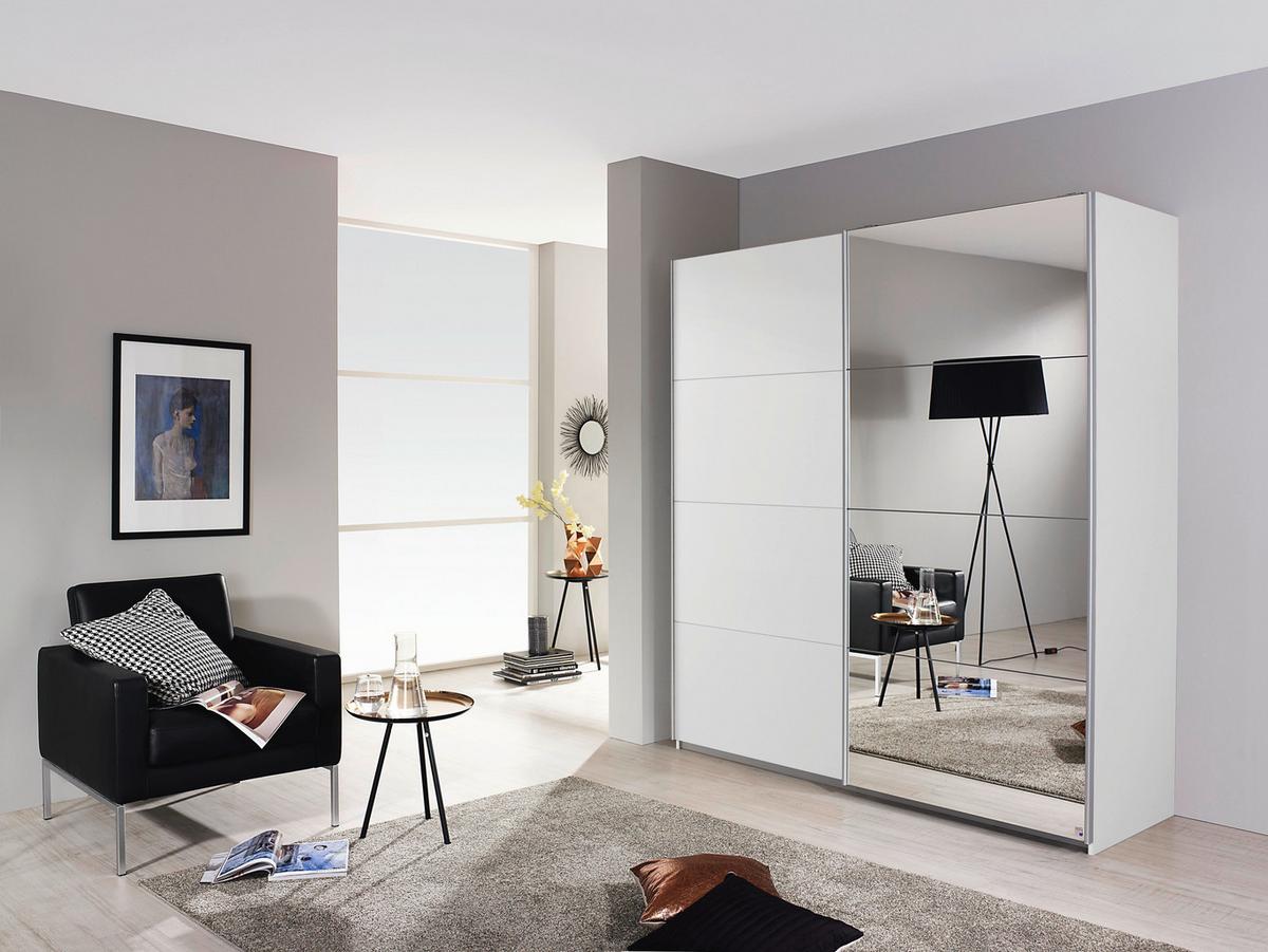 Ormar S Kliznim Vratima Subito - bijela/boje aluminija, Moderno, drvni materijal/metal (181/197/61cm) - Modern Living