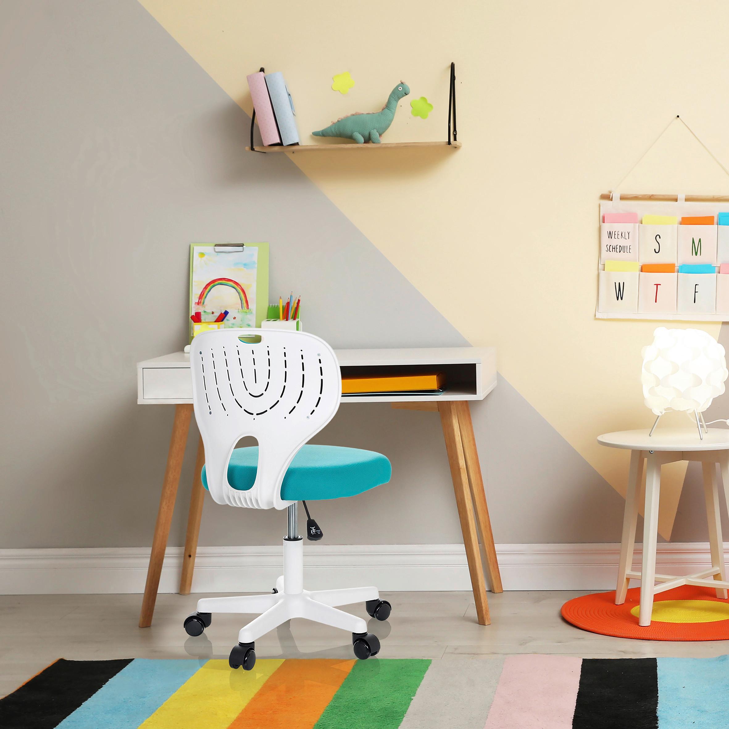 Otroški Vrtljivi Stol Kiddy Top W, Modra - modra/bela, Basics, umetna masa/tekstil (52/73/52cm) - MID.YOU