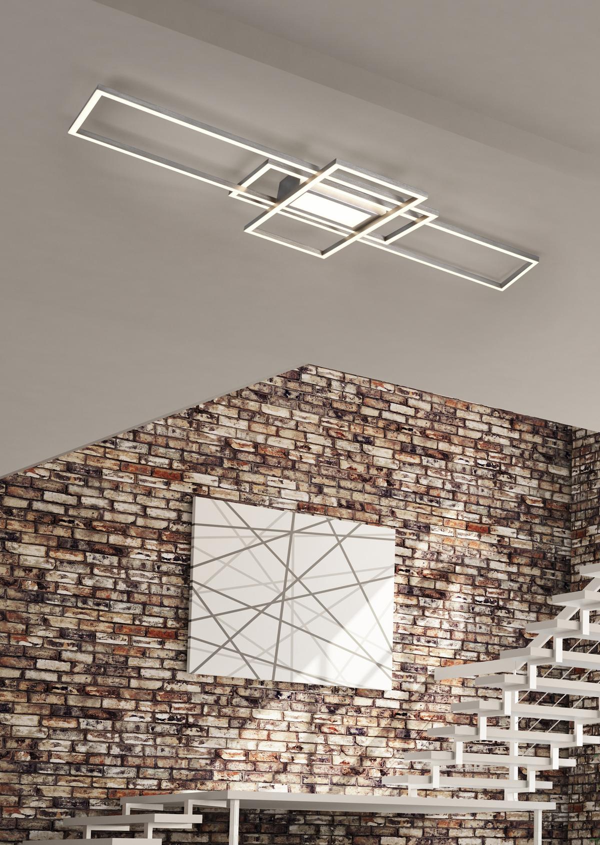LAMPA SUFITOWA LED X62061107 IRVINE *SBN* - kolor niklowy, Design, metal (105/42/6,5cm) - Novel