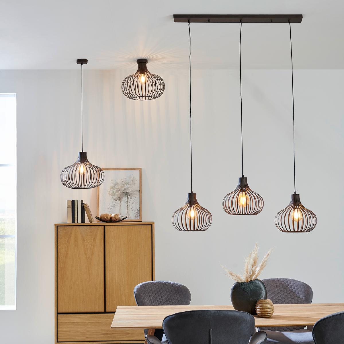 LAMPA WISZĄCA 333703116X MATEO - kolor rdzawy, Basics, metal (105/30/150cm) - Globo