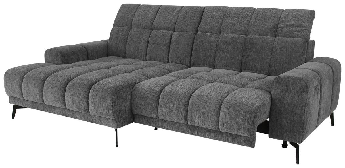 Kutna Garnitura Laya - antracit, Moderno, tekstil (155/250cm) - Premium Living