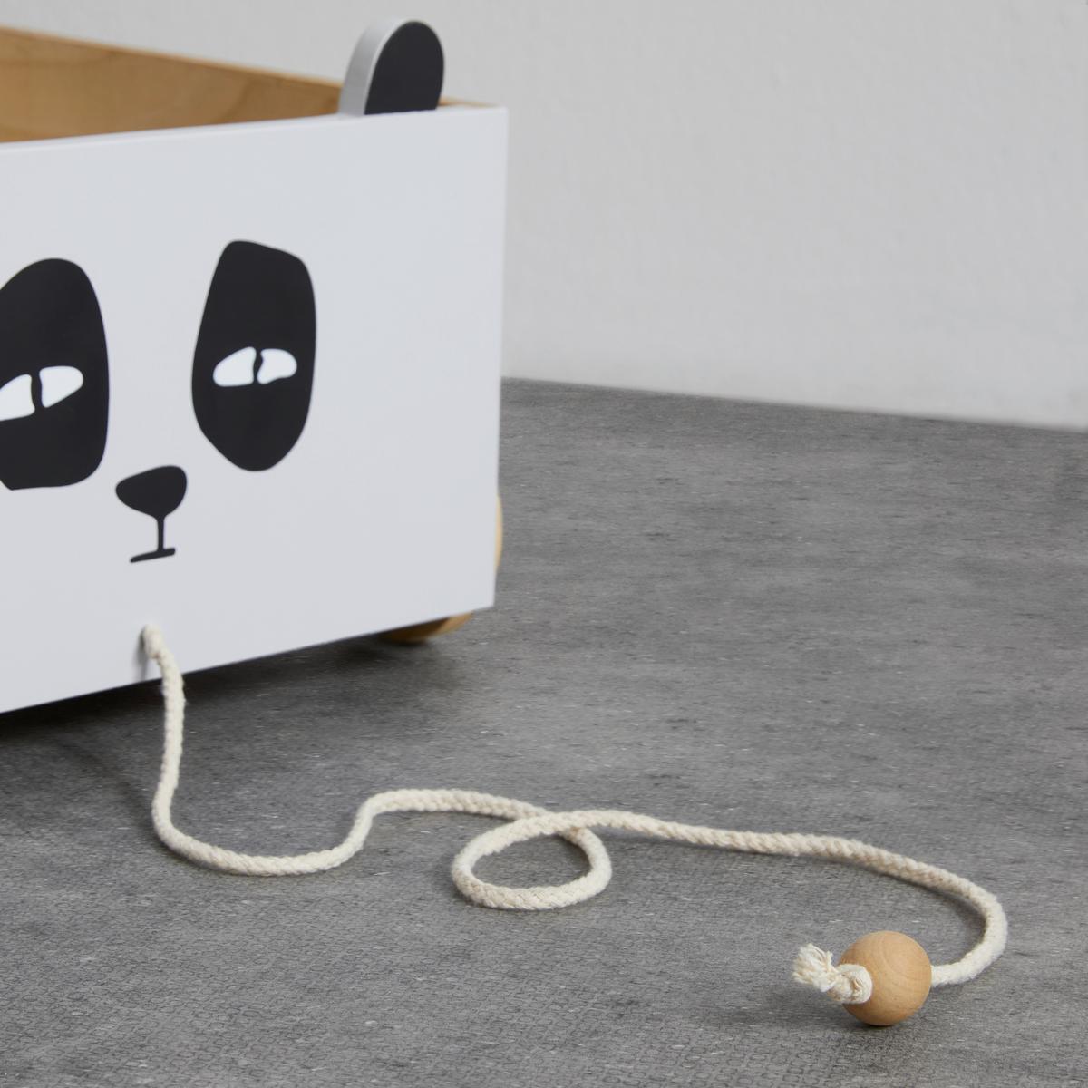 Spielzeugkiste Lanny Grau Echtholz/MDF mit Rollen - Naturfarben/Grau, MODERN, Holz (32/23/30cm) - Bessagi Kids