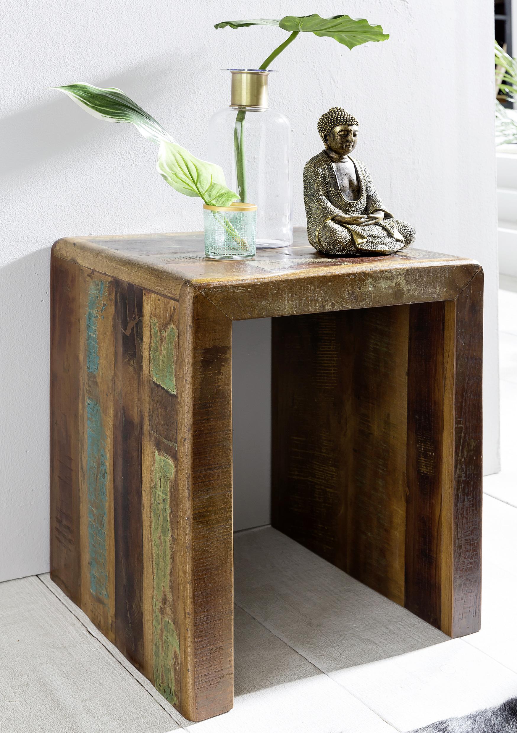 Beistelltisch Kalkutta ca. 40x45 cm Mango - Braun, Design, Holz (40/45/55cm) - MID.YOU