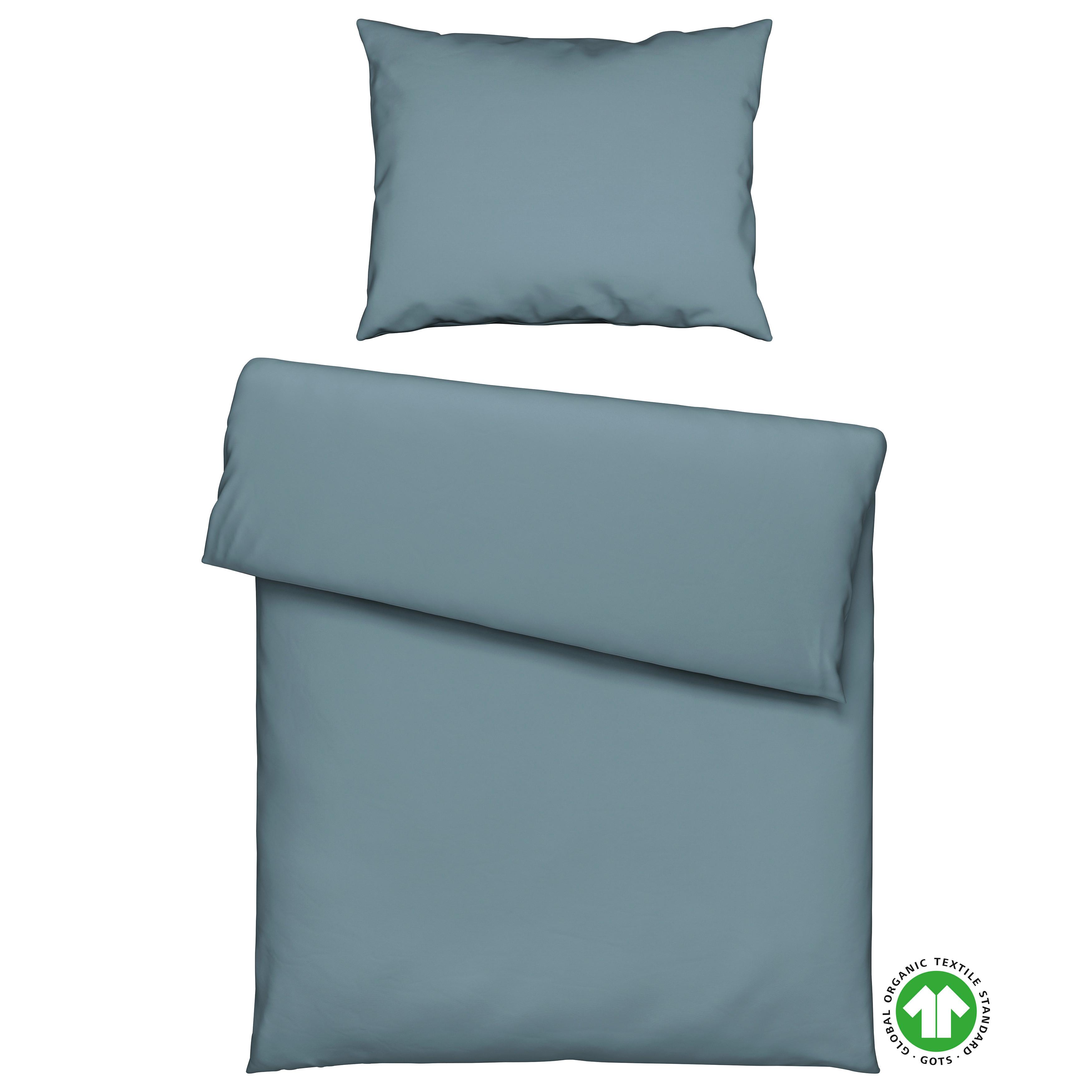 Bio-Anna Uni Blau ca. 140x200cm - Blau, Natur, Textil (140/200cm) - ecoTree