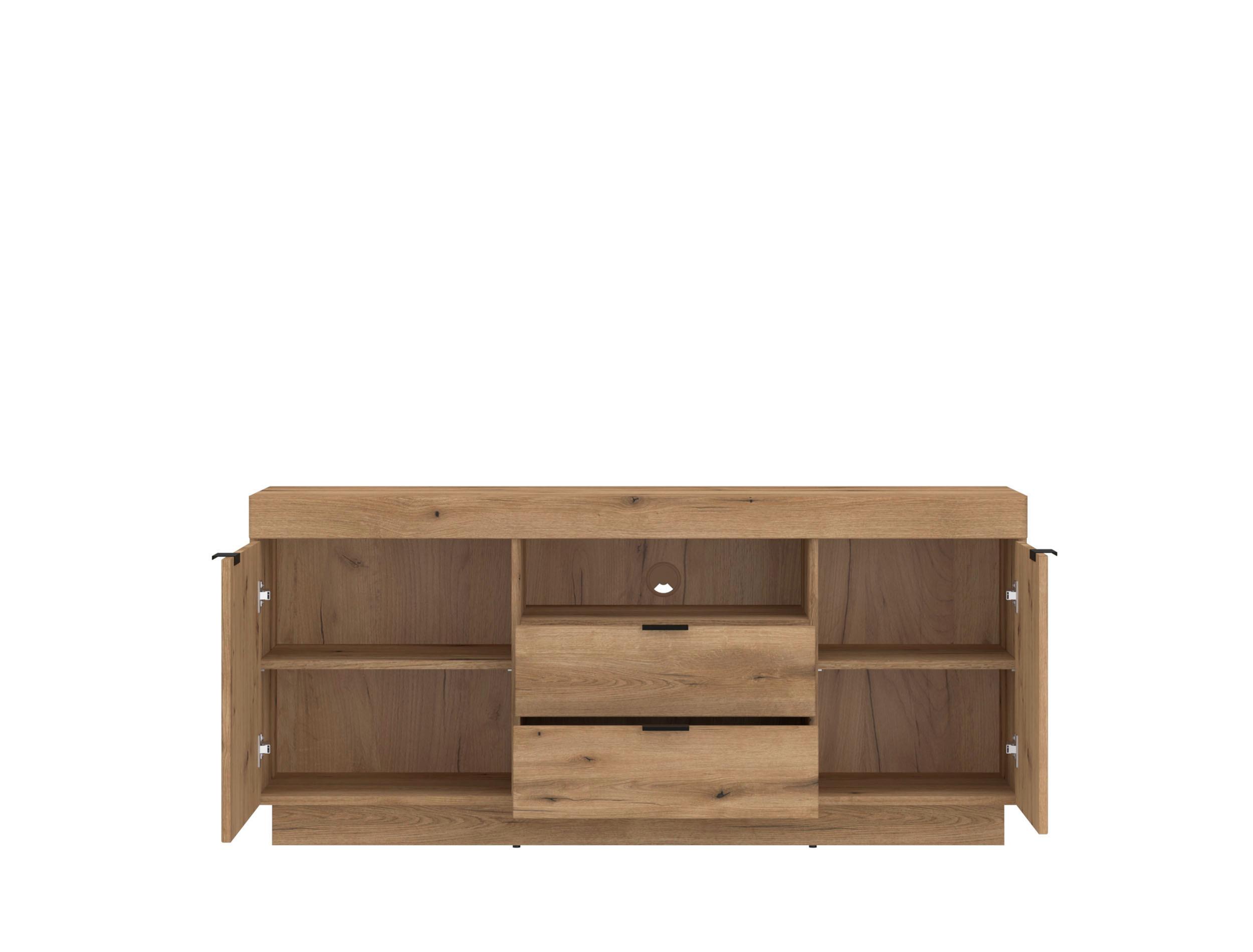 Tv Komoda Delamar - boje hrasta, Trend, drvni materijal/metal (146/66,6/39,6cm) - Modern Living