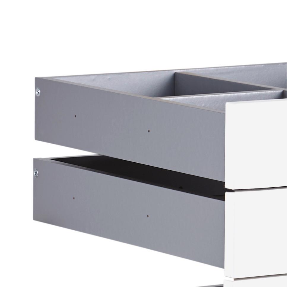 LÅDSET UNIT -BASED- - vit högglans, Modern, trämaterial (45,3/83/47cm) - Based