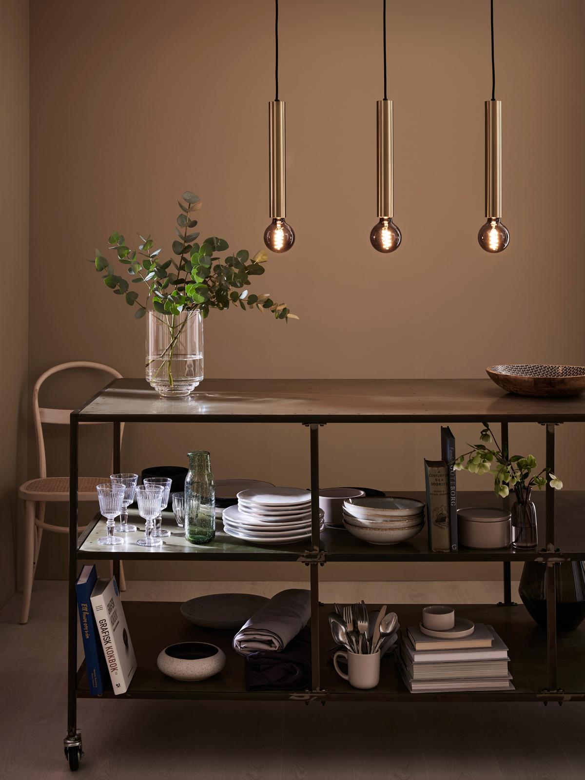 Hängeleuchte Sencillo max. 40 Watt - Goldfarben, Design (76/18/7cm) - Markslöjd