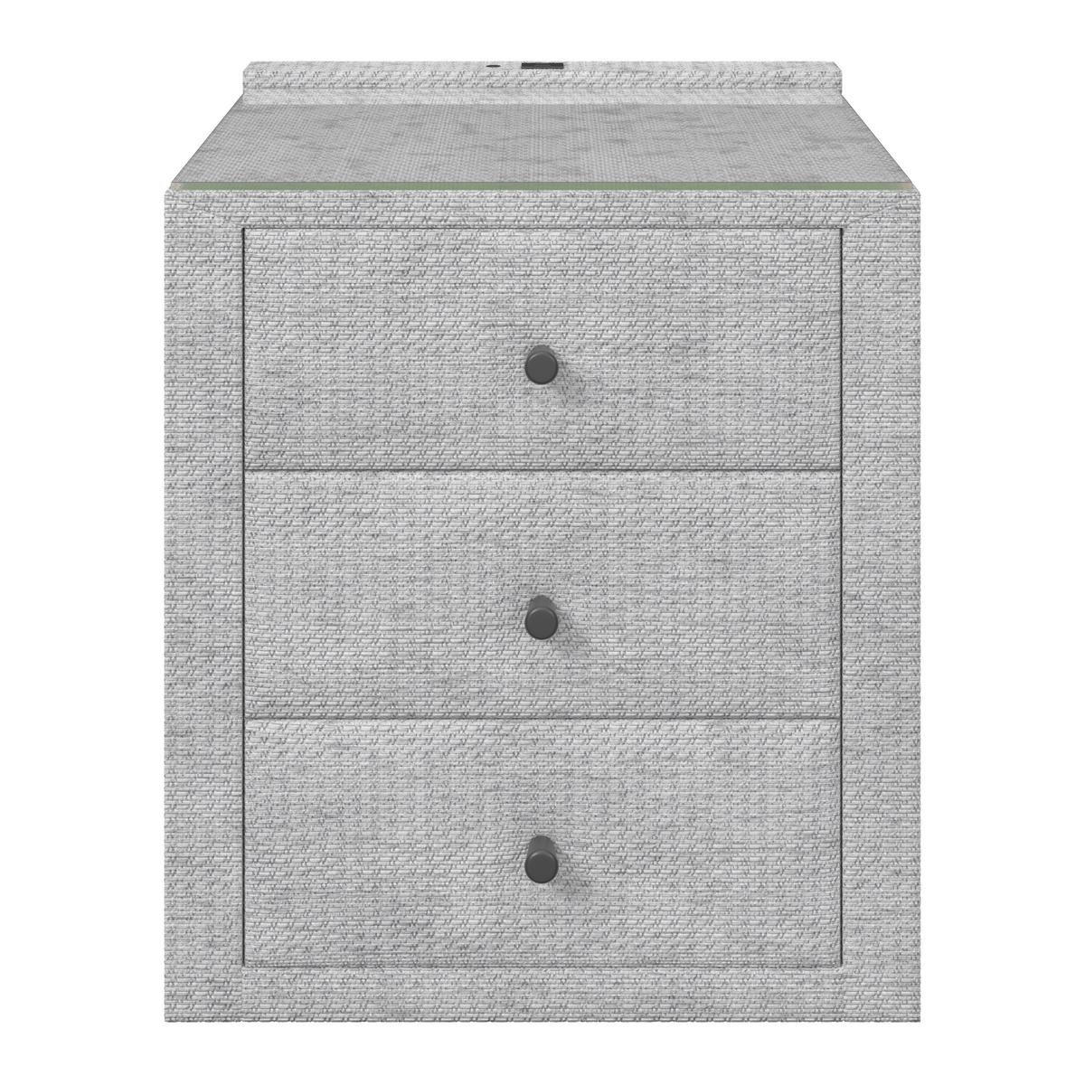 Nočna Omarica Brisbane, Barva Šampanjca - barve šampanjca, Trend, umetna masa/steklo (49,5/56,5/46cm) - Premium Living