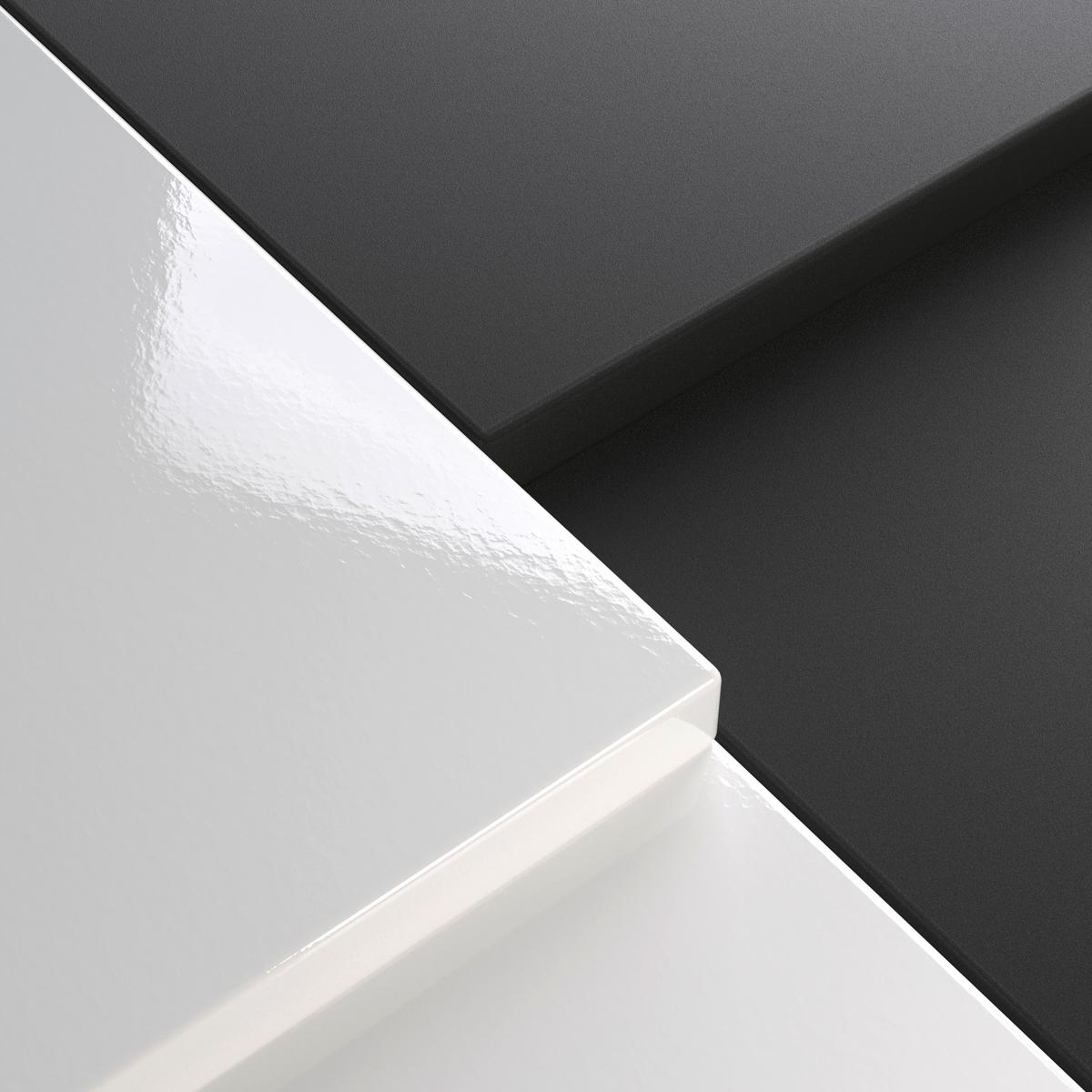 Komoda Ambiente Plus - bijela/bijela visoki sjaj, Moderno, staklo/drvni materijal (153,4/81,6/43,6cm) - Modern Living