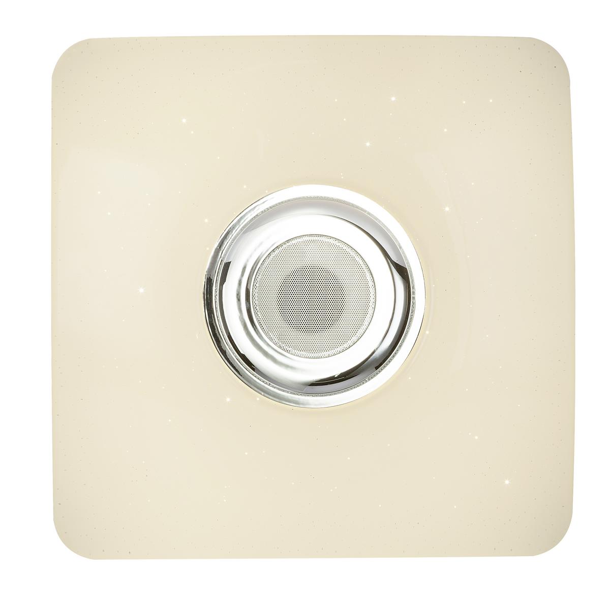 LED-DECKENLEUCHTE AYLEEN L: 36,5 CM WEISS - Chromfarben/Weiss, Basics, Kunststoff/Metall (36,5/36,5/9cm) - Globo