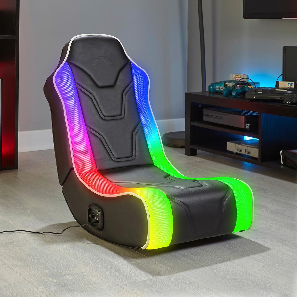 Gamingsessel Chimera ca. 42x68x74 cm Schwarz - Schwarz, MODERN, Kunststoff/Textil (42/68/74cm) - X Rocker