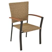 Vrtni Stol Teramo, 2 Kos - barve grafita/naravne barve, Moderno, kovina/umetna masa (57/94/56cm) - Gardenson