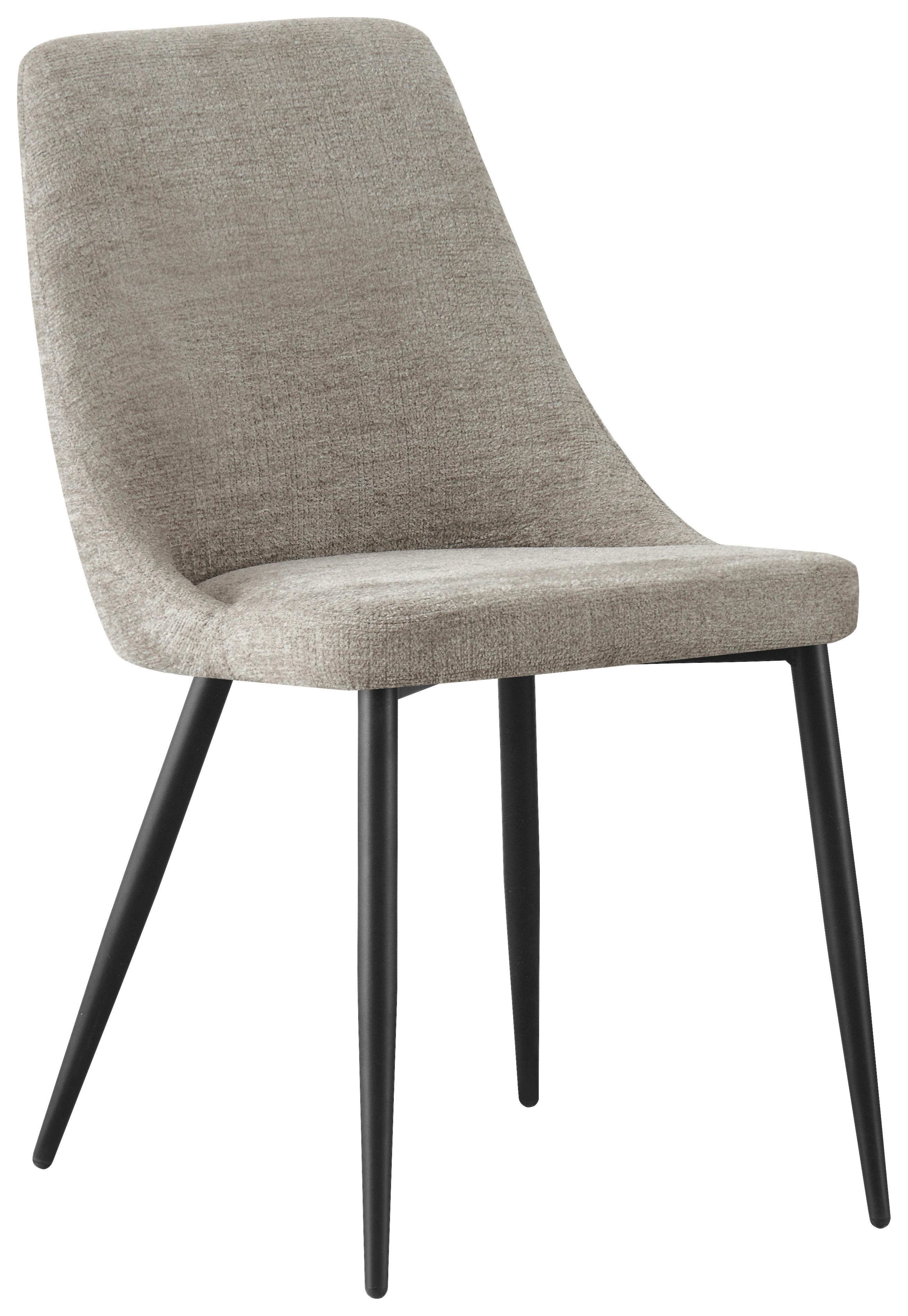 Scaun SARA - cappuccino/negru, Modern, metal/textil (48/86/60cm) - Mömax