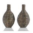Vase Tobi in Braun/Schwarz - Schwarz/Braun, LIFESTYLE, Weitere Naturmaterialien/Metall (32/60cm) - MÖMAX modern living