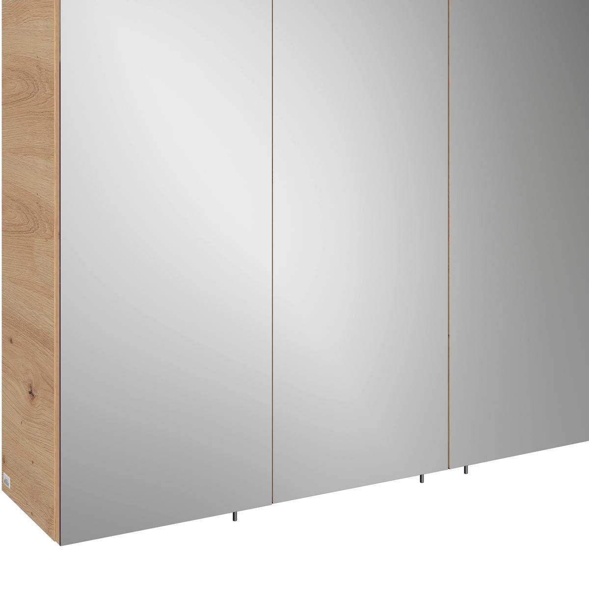 Dulap cu oglindă Avensis - străveziu/culoare lemn stejar, Modern, sticlă/material pe bază de lemn (75/73/20,5cm) - Luca Bessoni