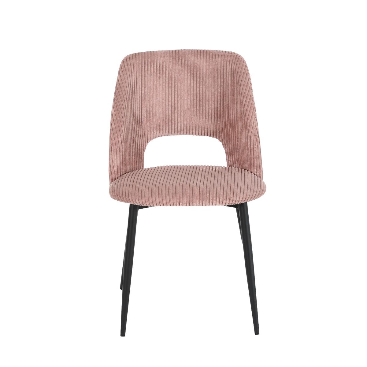 Stol Zoe, Roza - roza/črna, Trendi, kovina/tekstil (51/82/57cm) - Mömax