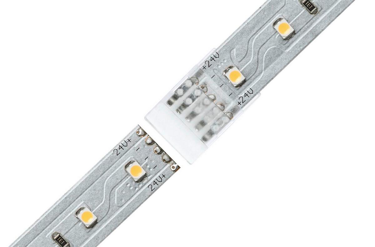 LED-Strip Connector in Weiß max. 114 Watt - Weiß, Basics, Kunststoff (2,0/0,45cm) - Paulmann
