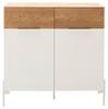 Komoda Dubai -Exklusiv- - barve hrasta/bela, Moderno, kovina/leseni material (93/92/40cm) - Premium Living