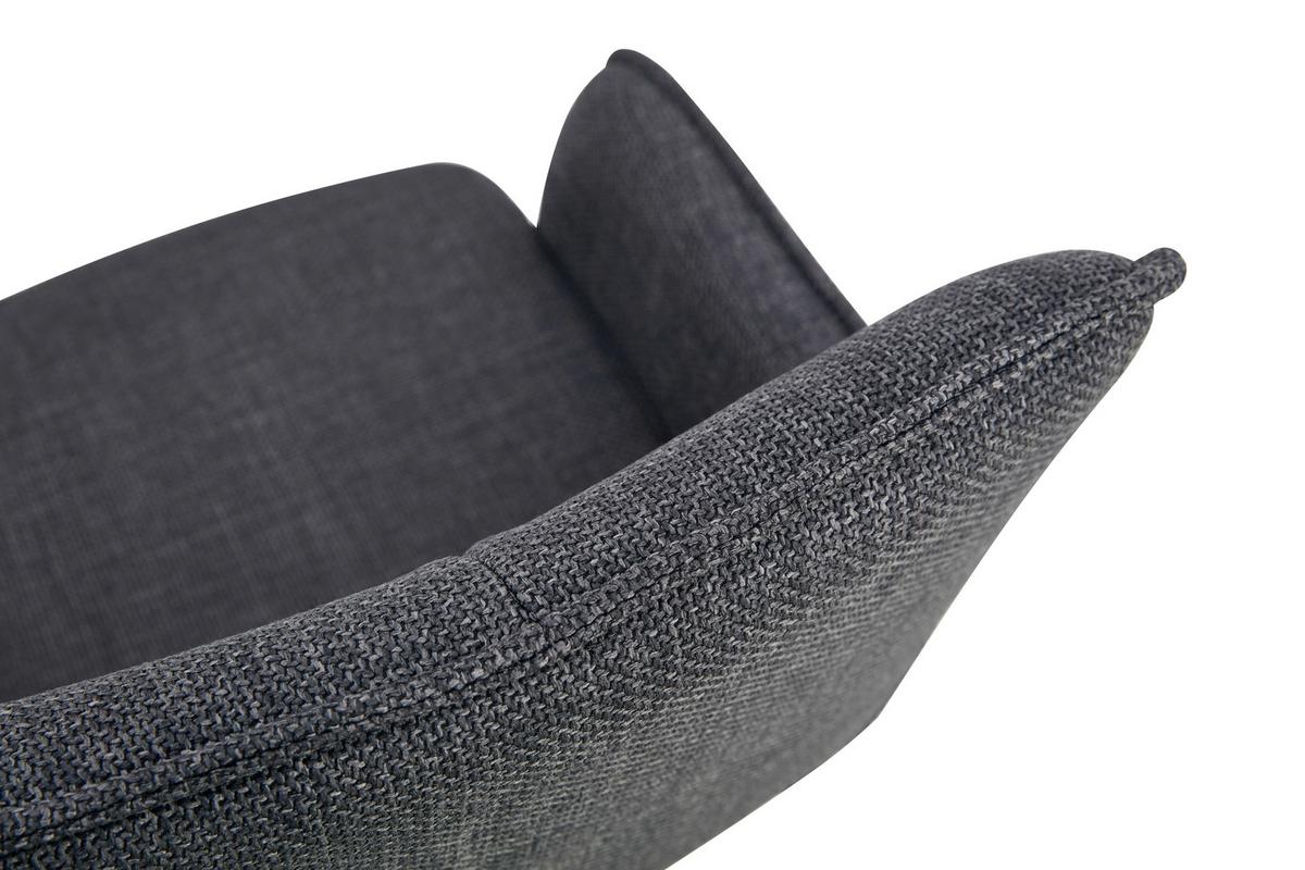 Set Naslanjačev Jana, Antracit, 2 Kos - antracit, Moderno, kovina/tekstil (57/91/64cm) - MID.YOU