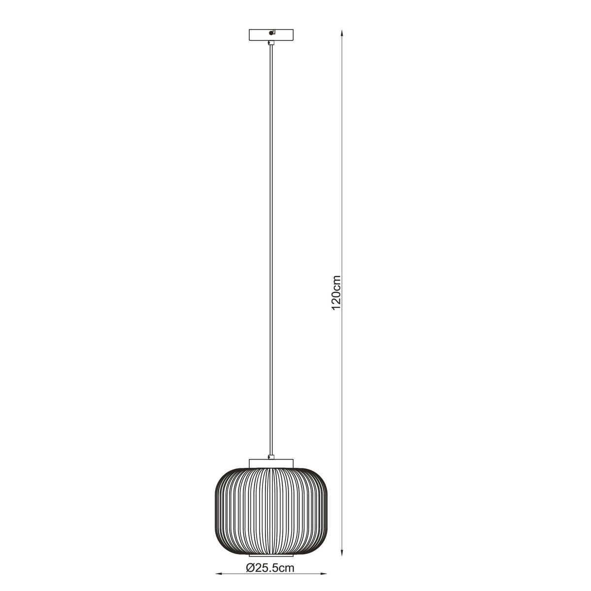 LAMPA WISZĄCA ANNA - biały, Trend, metal/drewno (25/120cm) - Collett's Monde