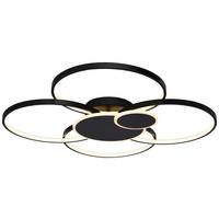 Lampa sufitowa LED GONZALO czarny, ok. 100x10 cm - czarny, Modern, tworzywo sztuczne/metal (100/10cm) - Premium Living