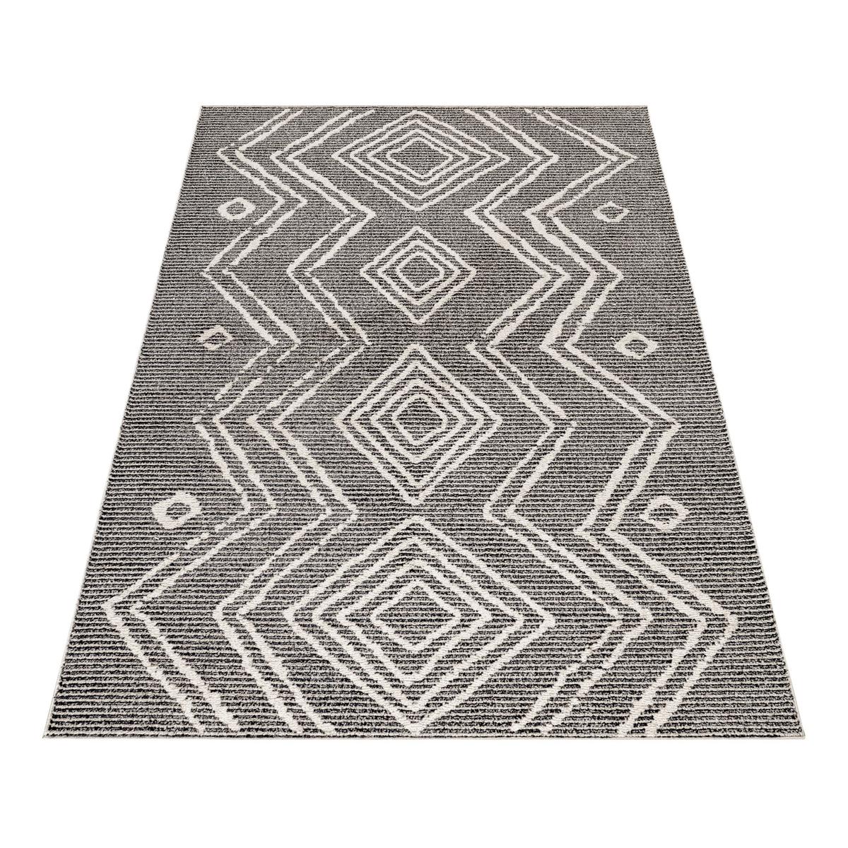 Webteppich Tasa Schwarz ca. 140x200cm - Schwarz, Design, Textil (140/200cm) - Novel