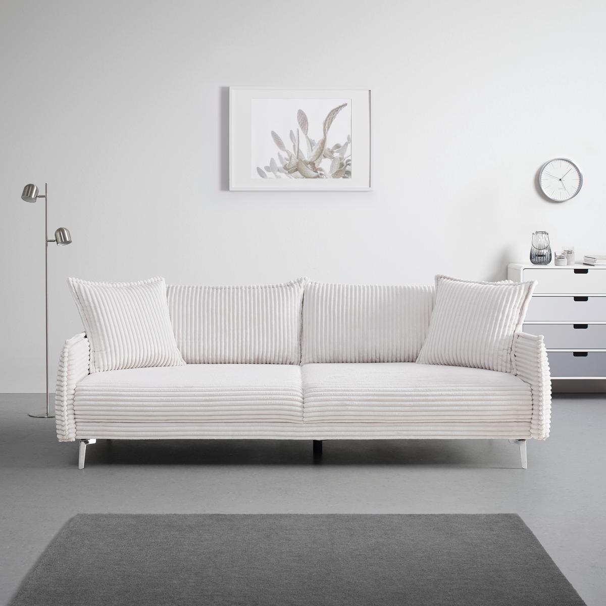 Kanapé Kiss - fehér, Modern, faalapú anyag/textil (241/90/117cm) - Mömax