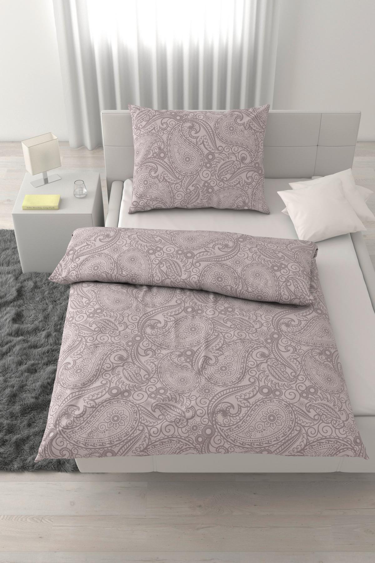 Lenjerie de pat Paisley cca. 140x200/50x70 cm - roz antic, textil (140/200cm) - Mömax