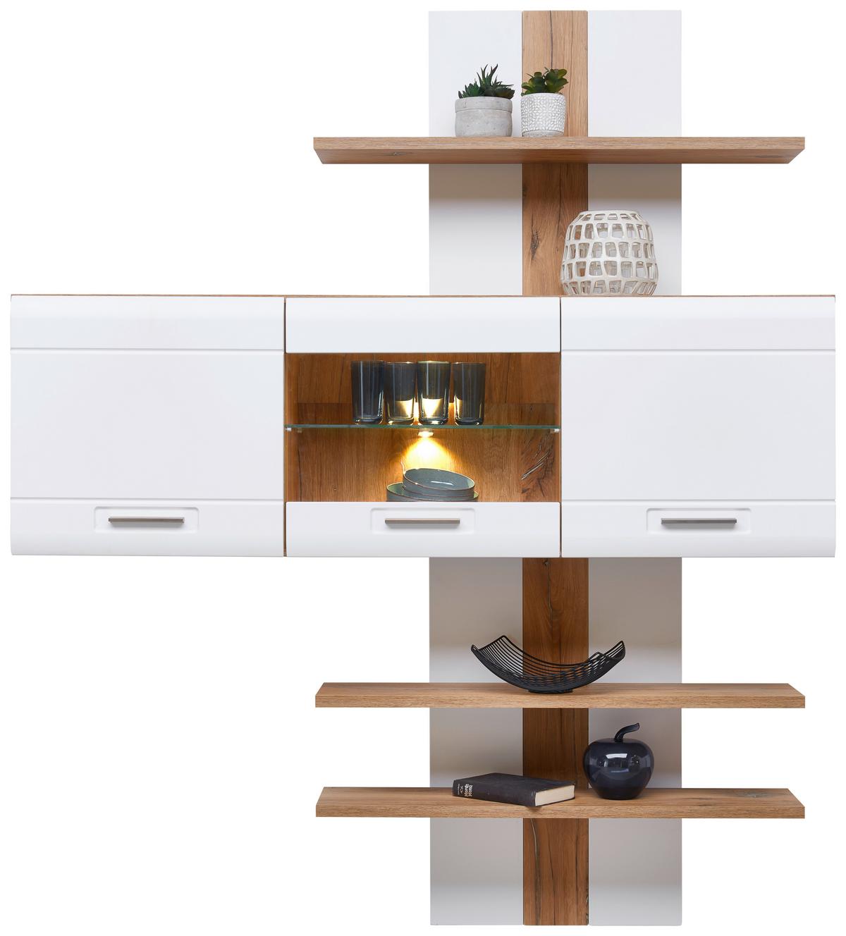 Zidna Polica Auris - bijela/boje johe, Moderno, drvni materijal (100/143/25cm) - Modern Living