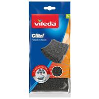 Schwamm Vileda-Glitzi Inox Schwarz - Schwarz, Basics, Metall (2,0/11,5/24,5cm) - Vileda
